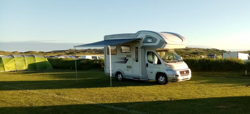Motorhome on the grass