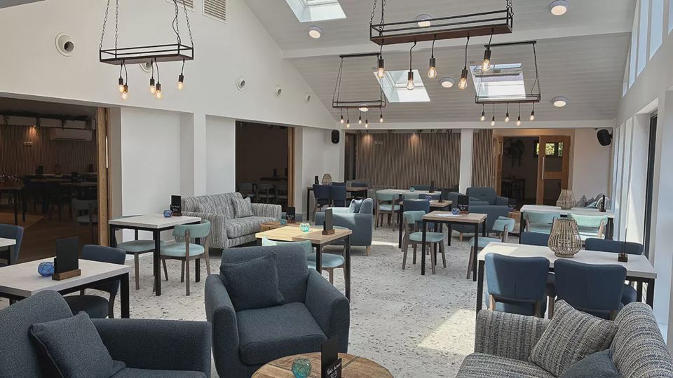 Lounge with sofas and armchairs