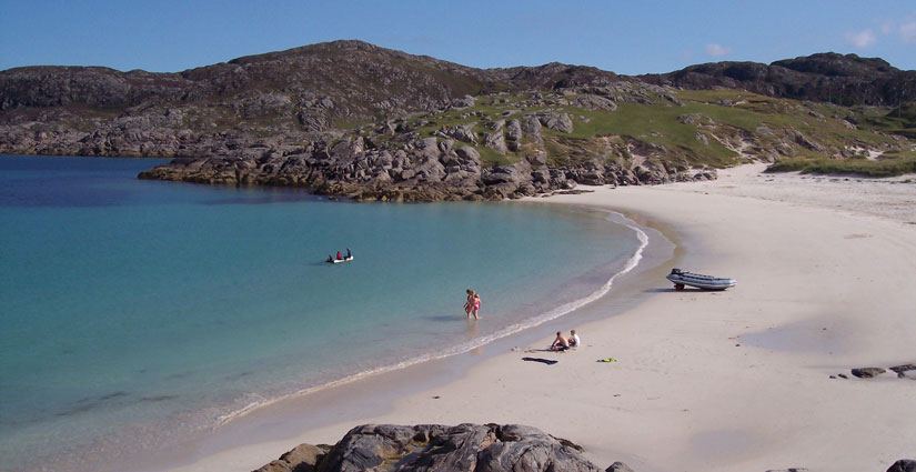 White sand beach nearby