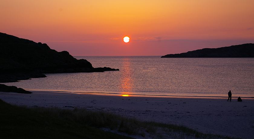 Sunset over the beach