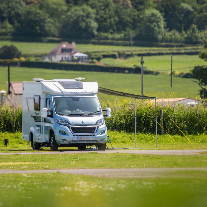 Motorhome on a touring pitch