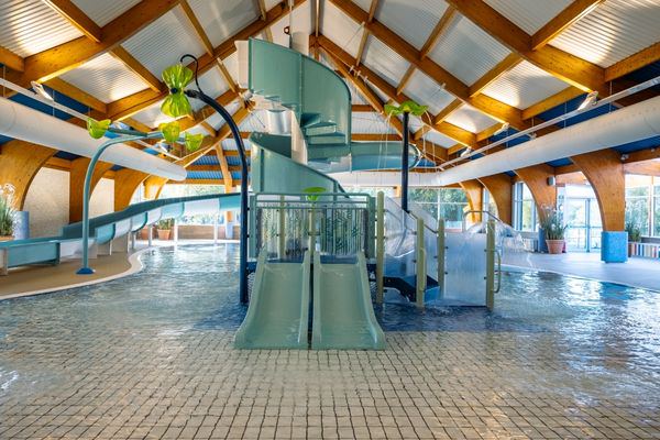 Indoor pool with slides