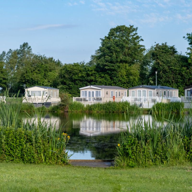 Caravans beside the lake
