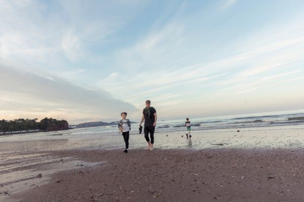 Beach at low tide