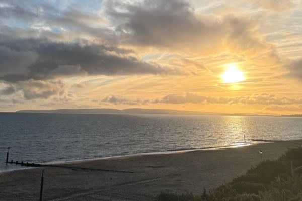 Sunset over the bay