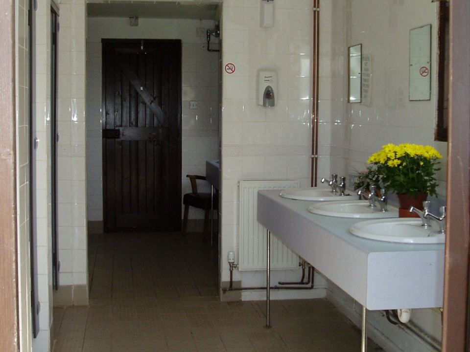 Washbasins in the toilet block