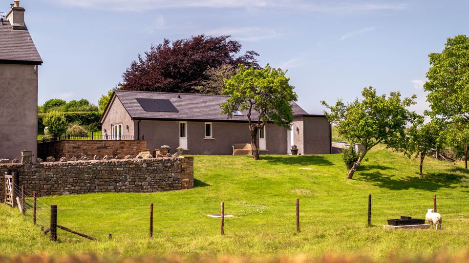 Stone cottage on the park