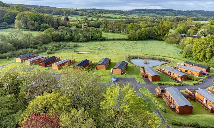 Holiday homes seen from above