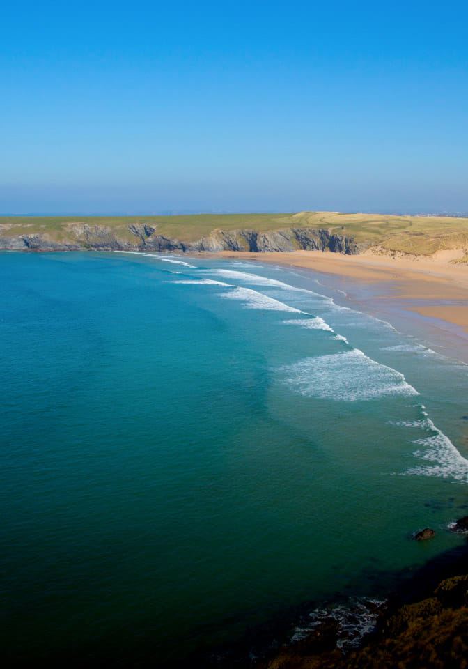 Aerial view of the surf beach