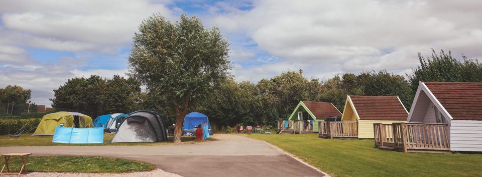 Tent pitches and camping pods