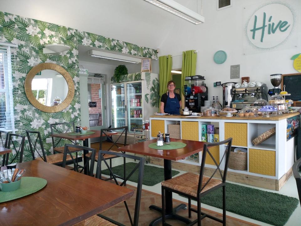 Inside the park cafe
