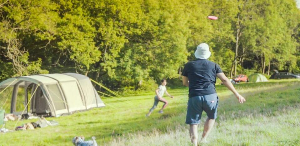 Games next to the tents