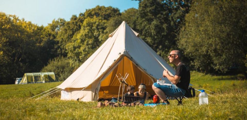 Bell tent on the meadow