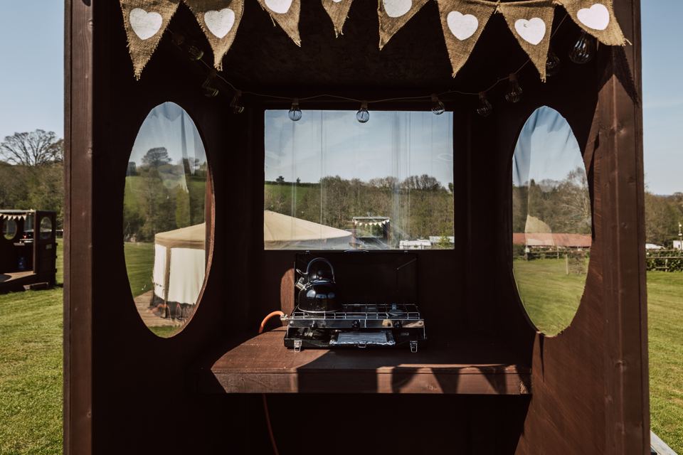 Cooker inside a yurt