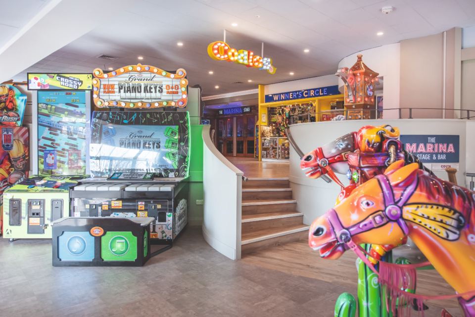 Arcade inside the entertainment venue