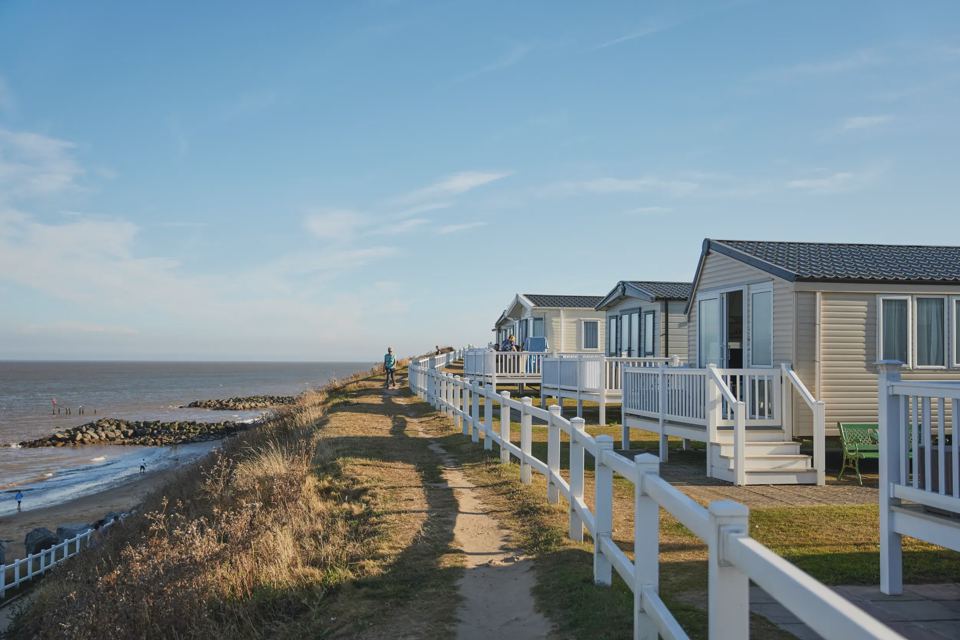 Caravans on the cliff edge