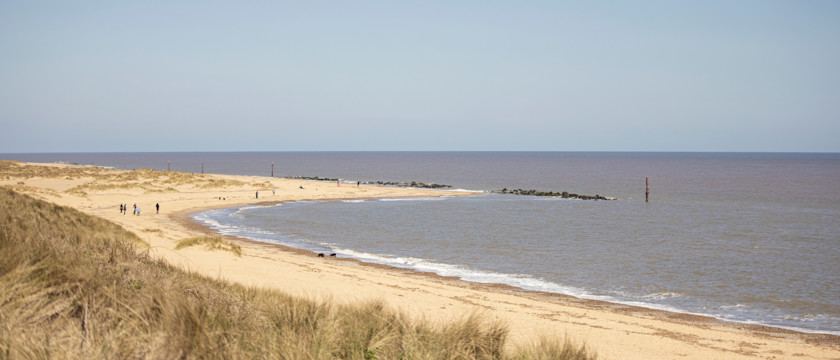 Beach below the park