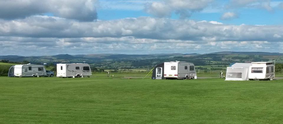 Caravans on the hardstanding