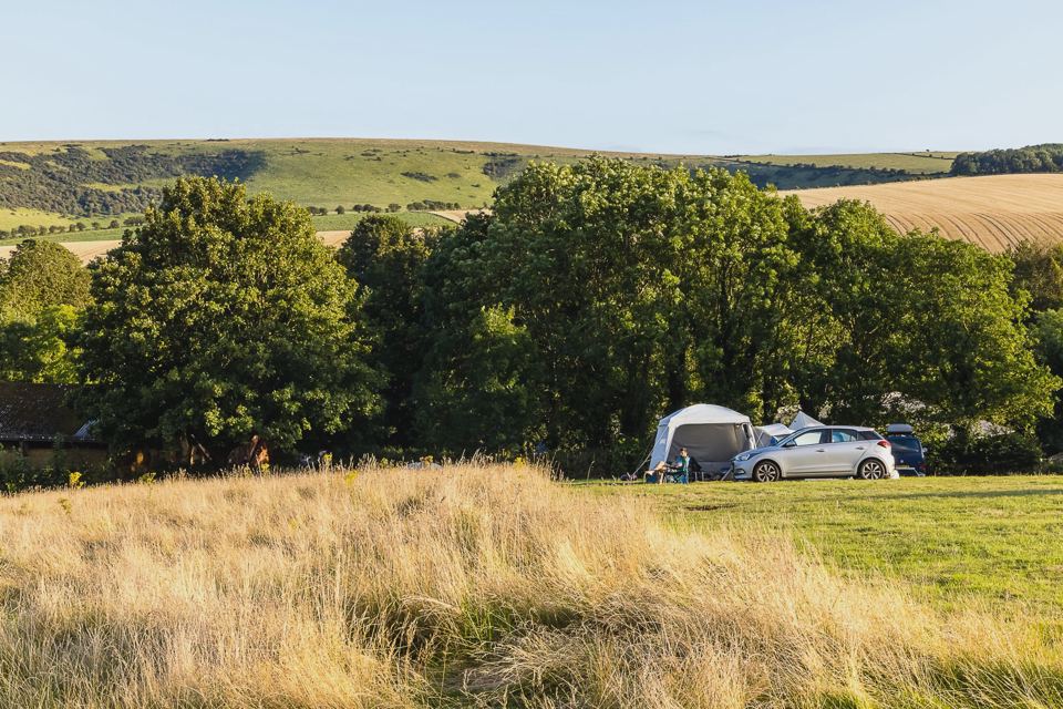 Tent below the Downs