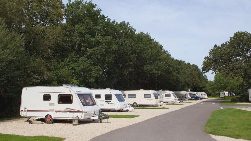 Row of hardstanding pitches