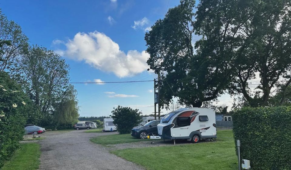 Caravan pitches under trees