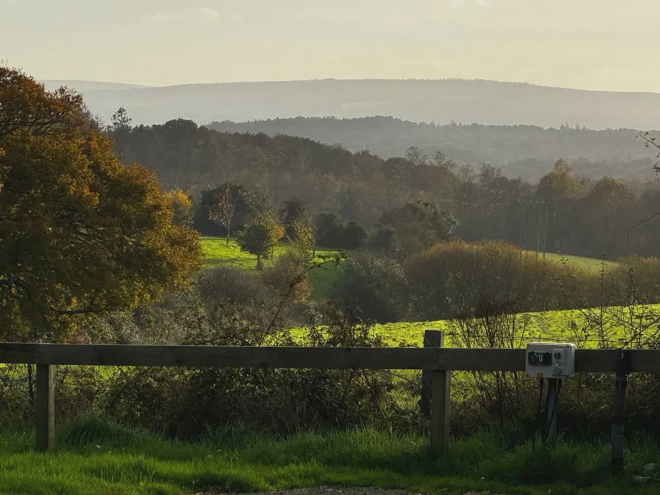 Countryside view from the fence