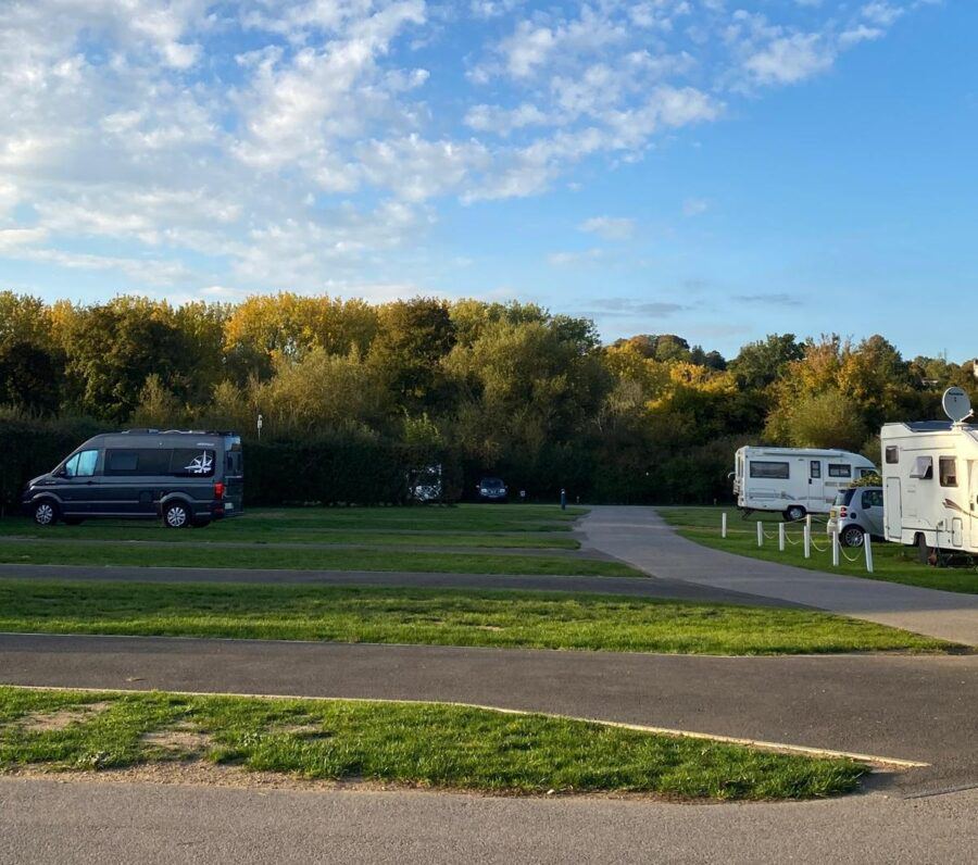 Motorhomes on hardstanding pitches