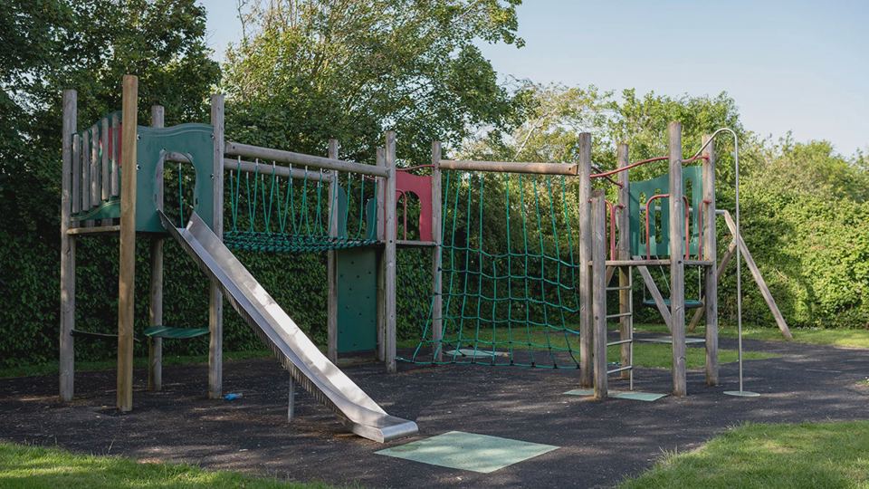 Playground with slide