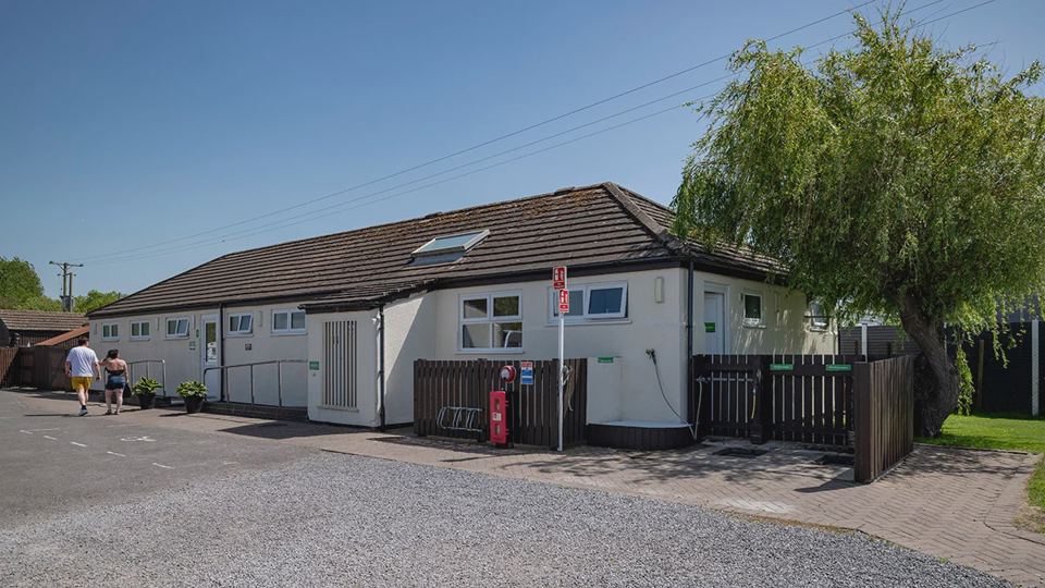 Toilet and shower block