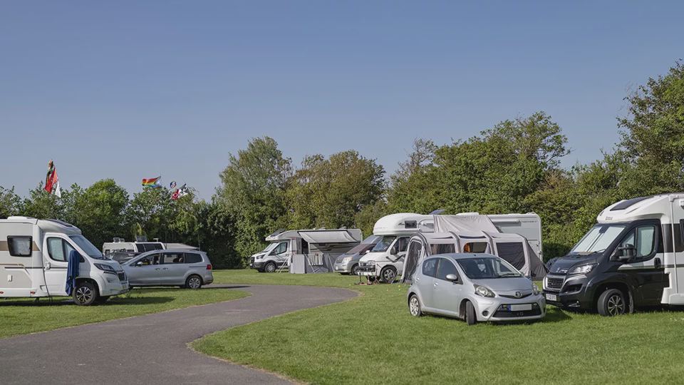 Motorhomes on hardstanding