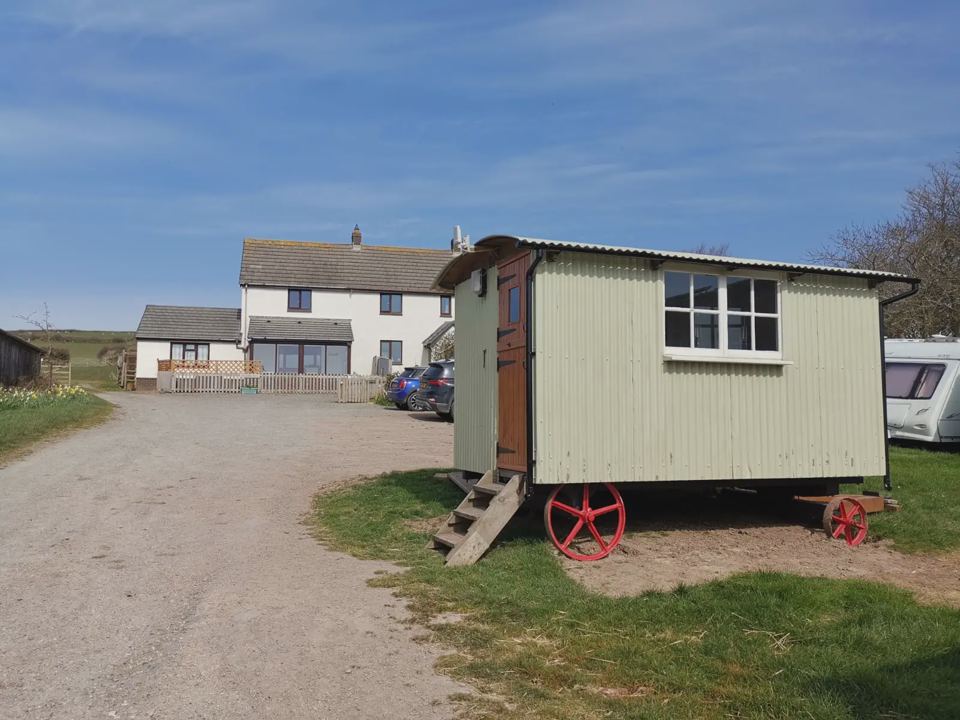 Shepherd's hut reception