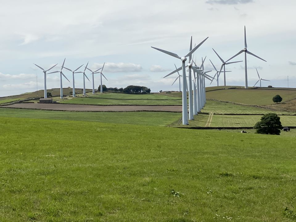 Wind turbines on the hill