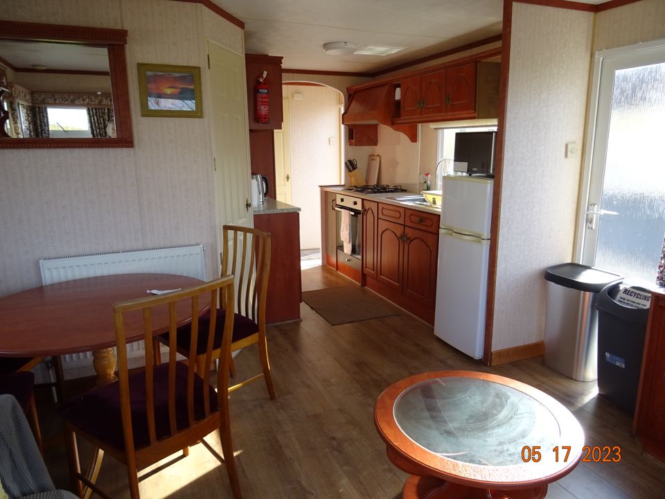 Holiday caravan kitchen