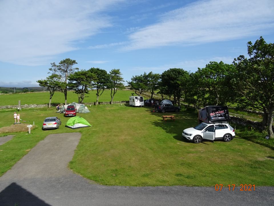 Grass pitches with tents