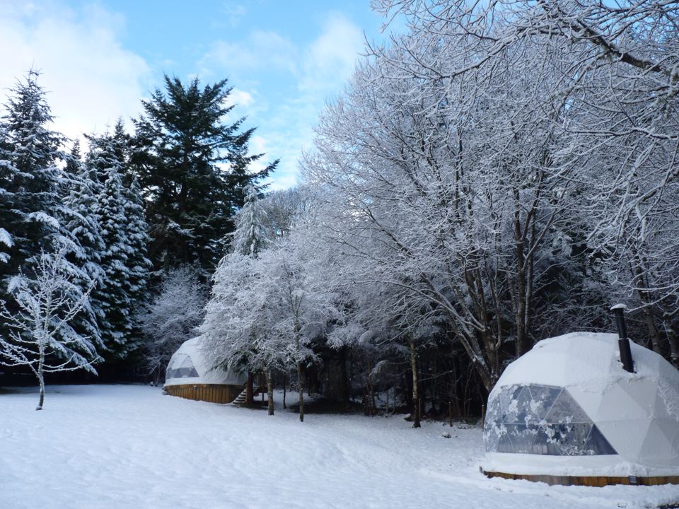 Geodomes in the snow