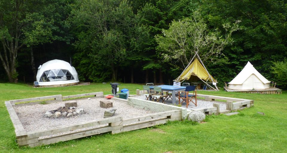 Fire area with glamping units