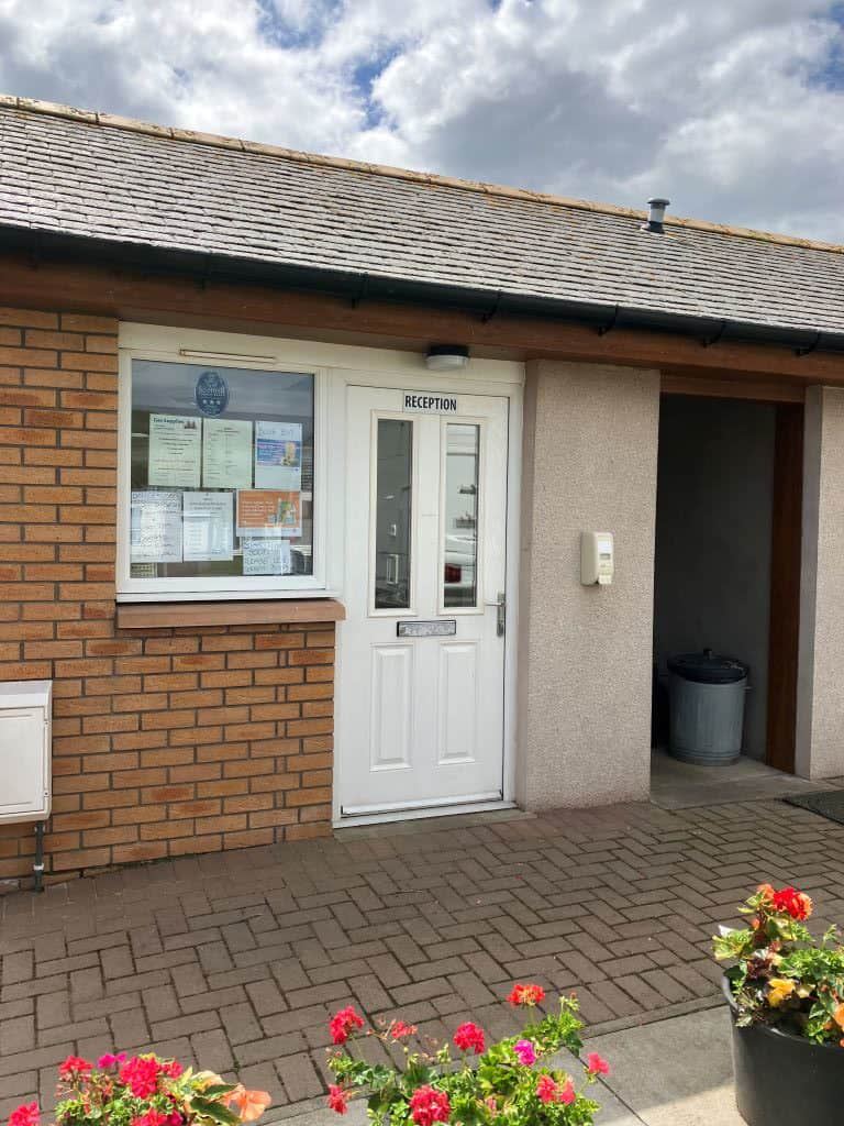 Amenity block entrance
