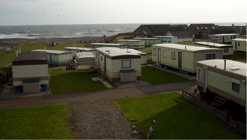 Static caravans by the sea