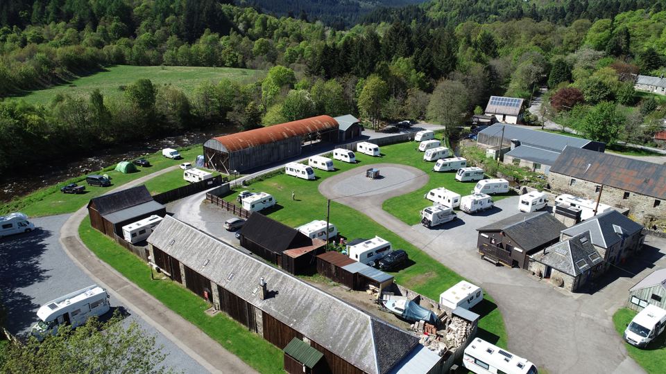 Pitches and farm buildings