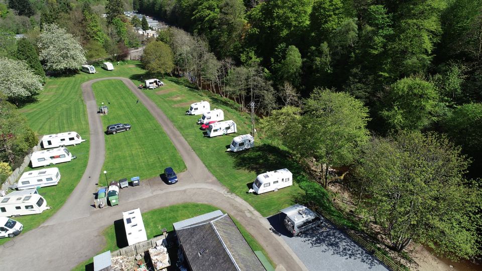 Tourers on the grass loop