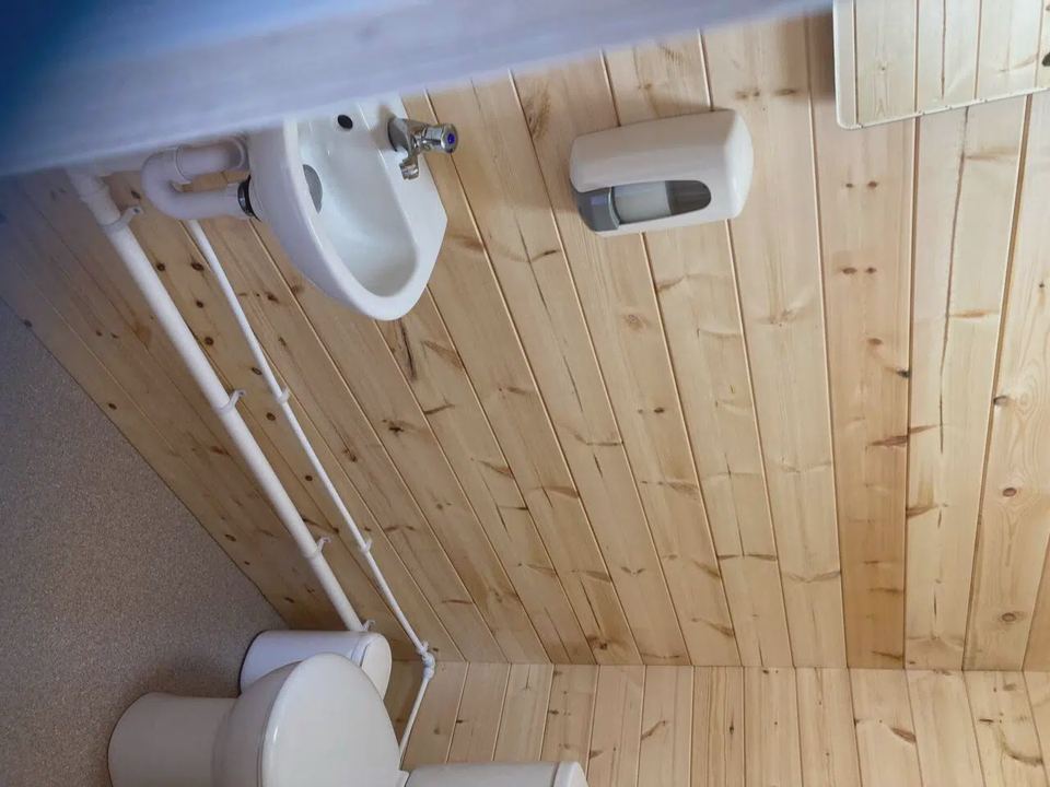 Toilet inside a hut