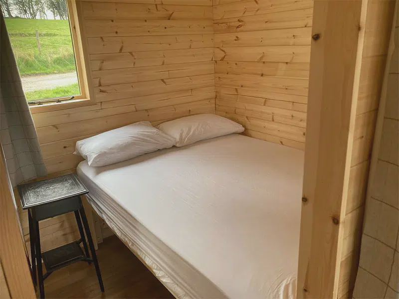 Double bed in a pod