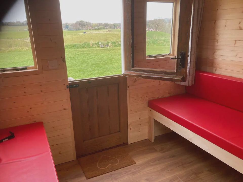 Inside a hut