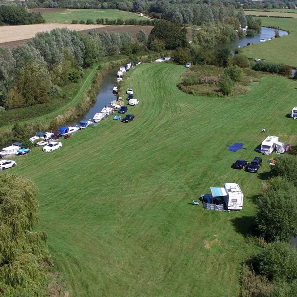 Riverside field from above