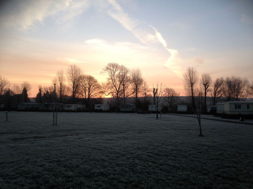 Frosty morning across the park