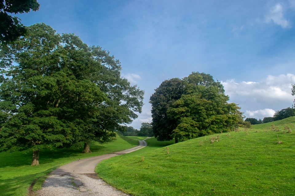 Track beside the abbey grounds