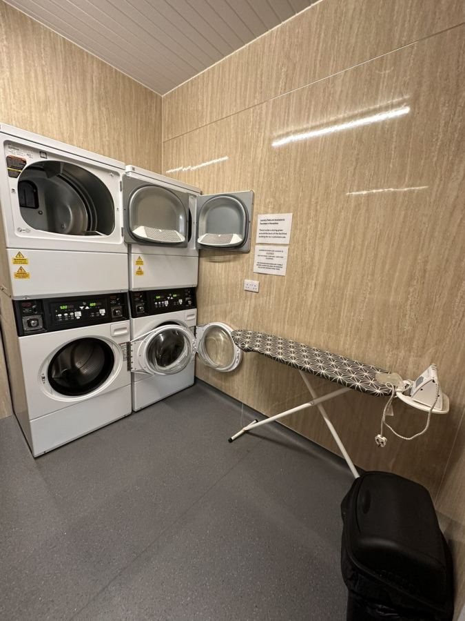 Laundrette with washers and dryers