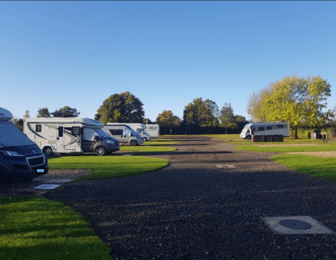 Gravel motorhome pitches