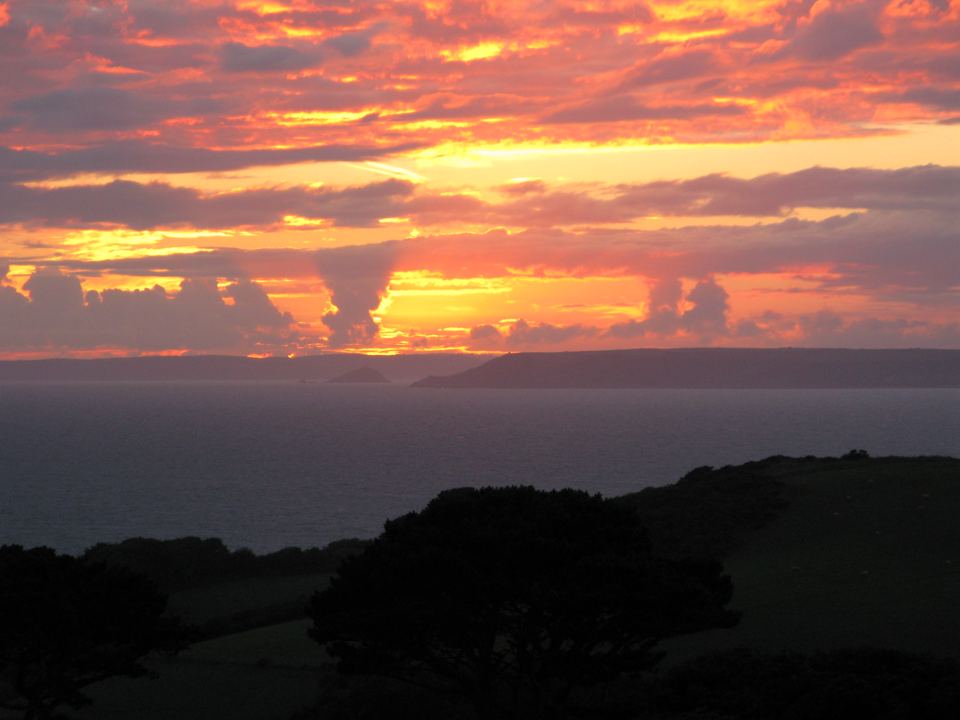 Sunset over the sea