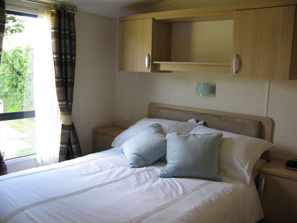 Static caravan bedroom